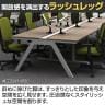 【法人様限定】LASHデスク ラッシュホールレッグ フリーアドレスデスク 両面5連タイプ 配線ダクト付き 幅5000×奥行1400×高さ720mm-7