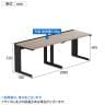 【法人様限定】LASHデスク ティーレッグハーフ フリーアドレスデスク 片面2連タイプ 配線ダクト付き 幅2000×奥行700×高さ720mm-13
