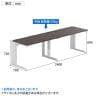 【法人様限定】LASHデスク ティーレッグハーフ フリーアドレスデスク 片面2連タイプ 配線ダクト付き 幅2400×奥行700×高さ720mm-13