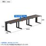【法人様限定】LASHデスク ティーレッグハーフ フリーアドレスデスク 片面3連タイプ 配線ダクト付き 幅3600×奥行700×高さ720mm-13