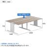 【法人様限定】LASHデスク ティーレッグホール フリーアドレスデスク 両面2連タイプ 配線ダクト付き 幅2400×奥行1400×高さ720mm-13