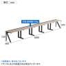 【法人様限定】LASHデスク ラッシュハーフレッグ フリーアドレスデスク片面5連タイプ 配線ダクト付き 幅6000×奥行600×高さ720mm-13