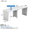 【法人様限定】LASHデスク ベンチハーフ フリーアドレスデスク 片面2連タイプ 配線ダクト付き 幅2000×奥行600×高さ720mm-2