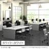【法人様限定】LASHデスク ベンチホールレッグ フリーアドレスデスク 両面4連タイプ 配線ダクト付き 幅4000×奥行1200×高さ720mm-2