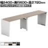 【法人様限定】LASHデスク ベンチハーフ フリーアドレスデスク 片面2連タイプ 配線ダクト付き 幅2400×奥行600×高さ720mm
