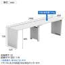 【法人様限定】LASHデスク ベンチハーフ フリーアドレスデスク 片面2連タイプ 配線ダクト付き 幅2400×奥行600×高さ720mm-2