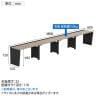 【法人様限定】LASHデスク ベンチハーフ フリーアドレスデスク 片面4連タイプ 配線ダクト付き 幅4800×奥行600×高さ720mm-2