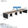 【法人様限定】LASHデスク ベンチホールレッグ フリーアドレスデスク 両面4連タイプ 配線ダクト付き 幅4800×奥行1200×高さ720mm-2