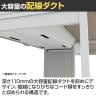 【法人様限定】LASHデスク フォーレッグハーフ フリーアドレスデスク 片面2連タイプ 配線ダクト付き 幅2400×奥行600×高さ720mm-6