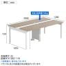 【法人様限定】LASHデスク フォーレッグホールレッグ フリーアドレスデスク 両面2連タイプ 配線ダクト付き 幅2000×奥行1200×高さ720mm-2
