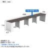 【法人様限定】LASHデスク ベンチハーフ フリーアドレスデスク 片面4連タイプ 配線ダクト付き 幅4000×奥行700×高さ720mm-2
