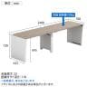【法人様限定】LASHデスク ベンチハーフ フリーアドレスデスク 片面2連タイプ 配線ダクト付き 幅2400×奥行700×高さ720mm-2