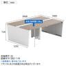 【法人様限定】LASHデスク ベンチホールレッグ フリーアドレスデスク 両面2連タイプ 配線ダクト付き 幅2000×奥行1400×高さ720mm-2