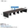 【法人様限定】LASHデスク ベンチホールレッグ フリーアドレスデスク 両面5連タイプ 配線ダクト付き 幅5000×奥行1400×高さ720mm-2