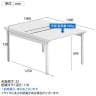 【法人様限定】LASHデスク フォーレッグホールレッグ フリーアドレスデスク 両面タイプ 配線ダクト付き 幅1000×奥行1400×高さ720mm-2