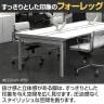 【法人様限定】LASHデスク フォーレッグホールレッグ フリーアドレスデスク 両面タイプ 配線ダクト付き 幅1200×奥行1400×高さ720mm-10