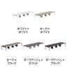 【法人様限定】LASHデスク フォーレッグホールレッグ フリーアドレスデスク 両面4連タイプ 配線ダクト付き 幅4800×奥行1400×高さ720mm-1