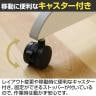 昇降段違いミニデスク 手動レバー式 キャスター付き 在宅勤務 幅800×奥行627×高さ800～1200mm TVSOFLD507-6