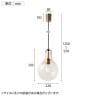 【レトロ電球付き】ペンダントライト オリテ 1灯 LED対応 照明 ガラス クリア 天井照明 インテリア ライト シンプル レトロ おしゃれ ゴールド-3