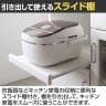 カウンターワゴン レンジ台 スライド棚 キャスター コンセント付き 背面化粧 シンプル キッチン収納 キッチンカウンター ベアルモ BRM-8575SL WH 幅739×奥行419×高さ841mm 白井産業-6