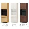 キャビネット 壁面収納 チェスト 飾り棚 巾木よけ 配線穴 耐震ラッチ ポルターレ POR-1860DH 幅600×奥行416×高さ1800mm 白井産業 国産-1