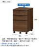 デスクサイドワゴン セパルテック SEP-6040W 幅406×奥行429×高さ606mm 白井産業-11