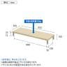 eモニター台 机上台 机上ラック 卓上モニター パソコン台 日本製 ぴったり 丸脚タイプ 幅950×奥行300×高さ100mm EMR-LCM9530 スペース活用 テレワーク 収納-2