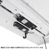 バッテリー搭載 電動昇降作業台 静止荷重100kg スタンディングデスク パソコンデスク 作業台 メラミン天板 キャスター付き フック穴 幅1200×奥行700×高さ700～1350mm-4
