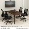 eテーブル オフィスデスク ワークデスク 会議テーブル 作業台 作業机 高耐荷重 人数変更対応 脚間調節可能 木目 幅1400×奥行600×高さ800mm MEF-14060-4