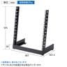 卓上19インチマウントラック(12U) ネットワークラック サーバーラック AV機器ラック スチール製 LANハブ 音響機器 収納 スチール EIA規格 滑り止め CP-TB12UBK-1