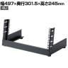 卓上19インチマウントラック(4U) ネットワークラック サーバーラック AV機器ラック スチール製 LANハブ 音響機器 収納 スチール EIA規格 滑り止め CP-TB4UBK