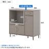 レンジボード レンジ台 キッチンキャビネット キッチンカウンター 作業台 スライド棚 収納 レンジ収納 幅880×奥行398×高さ860mm HIRSE(ヒルセ) HIR90-90L-1
