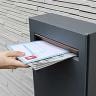 木目調フラップ壁掛けポスト En エン 郵便ポスト 郵便受け 鍵付き ダイヤル錠 玄関 収納 壁掛け デザインポスト A4サイズ対応 幅325×奥行145×高さ425mm-5