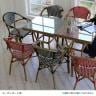 4人用 スクエアテーブル5点セット Pleaisir(プレジール) カフェ ガーデン スクエアテーブル・チェアセット 庭 ベランダ 屋外 室内 テーブル×1 チェア×4-5