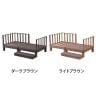 人工木ウッドデッキ ecofeel エコフィール 縁台(2台)・ステップ・フェンスセット 踏み台 屋外 テラス 庭 ベランダ アウトドアリビング 正方形縁台-1