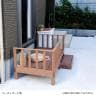 人工木ウッドデッキ ecofeel エコフィール 縁台(2台)・ステップ・フェンスセット 踏み台 屋外 テラス 庭 ベランダ アウトドアリビング 正方形縁台-4