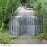 折り畳めるウッドフェンス160 2枚組 縦ストライプ 木製 囲い 縁取り 庭づくり ガーデンフェンス 花壇 仕切り 境界 庭 プランター 園芸用品 DIY-4