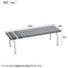 テラモト ホームベンチ 長椅子 グレー スチール脚 屋外用 商業施設 学校 待合室 業務用 幅1206×奥行400×高さ365mm-1