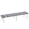 テラモト ホームベンチ 長椅子 グレー スチール脚 屋外用 商業施設 学校 待合室 業務用 幅1801×奥行400×高さ365mm-19