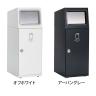 テラモト ニートSL あきかん用 ゴミ箱 47.5L 角穴 フラップ付き 業務用 ダストボックス 分別 アジャスター付き 屋外用 学校 幅350×奥行460×高さ947mm-1