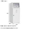 テラモト ニートSL あきかん用 ゴミ箱 47.5L 角穴 フラップ付き 業務用 ダストボックス 分別 アジャスター付き 屋外用 学校 幅350×奥行460×高さ947mm-2