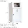 テラモト ニートST もえるゴミ用 ゴミ箱 67L 角穴 フラップなし 業務用 ダストボックス 分別 アジャスター付き 屋外用 学校 幅460×奥行460×高さ947mm-2