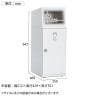 テラモト ニートSL 一般ゴミ用 ゴミ箱 47.5L 角穴 フラップなし 業務用 ダストボックス 分別 アジャスター付き 屋外用 学校 幅350×奥行460×高さ947mm-2