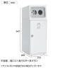 テラモト ニートSL あきかん用 ゴミ箱 47.5L 丸穴 フラップなし 業務用 ダストボックス 分別 アジャスター付き 屋外用 学校 幅350×奥行460×高さ947mm-2