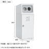 テラモト ニートSL かん・びん用 ゴミ箱 47.5L 丸穴 フラップなし 業務用 ダストボックス 分別 アジャスター付き 屋外用 学校 幅350×奥行460×高さ947mm-7