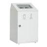 テラモト ニートSTF 2分別 かん・びん用 ゴミ箱 26L×2 フラップなし 業務用 ダストボックス 分別 アジャスター付き 屋内用 学校 幅460×奥行460×高さ813mm-19