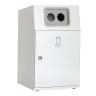テラモト ニートLG あきかん用 90L 丸穴(灰) 業務用 ダストボックス 分別 アジャスター付き 屋外用 学校 幅630×奥行460×高さ997mm-19