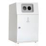 テラモト ニートLG あきびん用 90L 丸穴(灰) 業務用 ダストボックス 分別 アジャスター付き 屋外用 学校 幅630×奥行460×高さ997mm-19