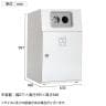 テラモト ニートLG かん・びん用 90L 丸穴(灰) 業務用 ダストボックス 分別 アジャスター付き 屋外用 学校 幅630×奥行460×高さ997mm-1