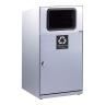 テラモト トラッシュボックス(ステン) プラスチック用 ゴミ箱 67L 業務用 ダストボックス 分別 アジャスター付き 屋外用 学校 幅460×奥行460×高さ870mm-19